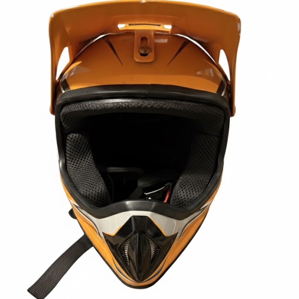 Wow youth helmet kids motocross- bmx- spider orange M/L used